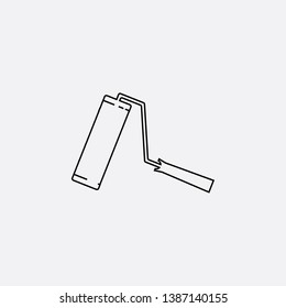 roller PAINT icon sign signifier vector