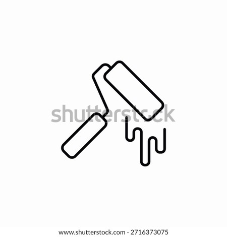 roller paint icon sign vector