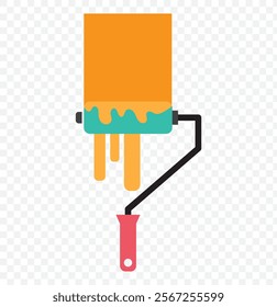 Roller paint icon in trendy outline style design. Vector graphic illustration. Suitable for website design, logo, app, and ui. Editable vector stroke. EPS 10.