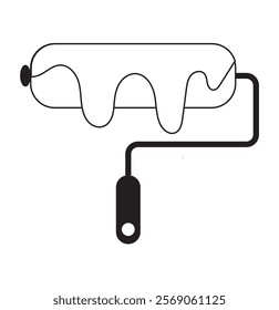 Roller paint icon in trendy style design. Vector graphic illustration. Suitable for website design, logo, app.EPS8