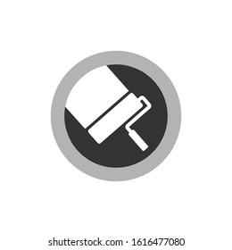 roller paint icon. wall paint roller. Stock vector illustration isolated on white background.