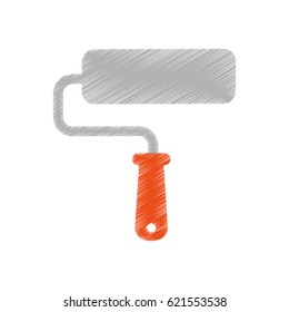 roller paint isolated icon