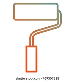 roller paint isolated icon