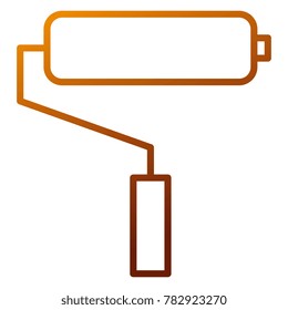 roller paint isolated icon