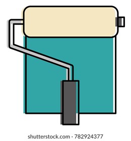 roller paint isolated icon