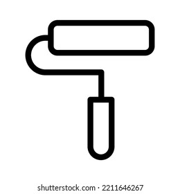 roller paint line icon illustration vector graphic