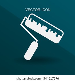 roller painting icon vector illustration