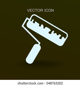 roller painting icon vector illustration