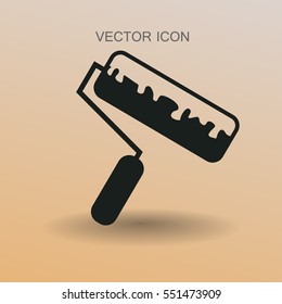 ilustración vectorial de icono de pintura de rodillos