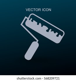 roller painting icon vector illustration