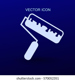 roller painting icon vector illustration