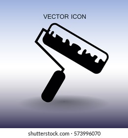 roller painting icon vector illustration