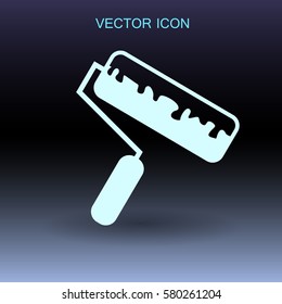 roller painting icon vector illustration