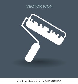 roller painting icon vector illustration