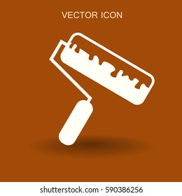 roller painting icon vector illustration