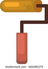 Rollo para pintura, ilustración, vector sobre fondo blanco