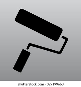 roller painting vector illustration