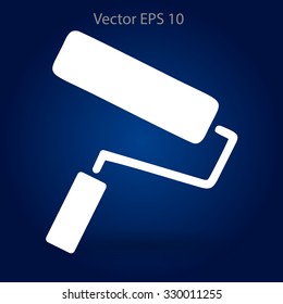 roller painting vector illustration