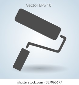 roller painting vector illustration