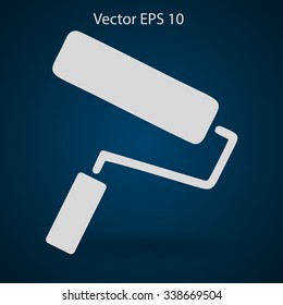 roller painting vector illustration