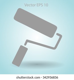 roller painting vector illustration