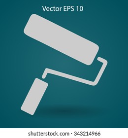 roller painting vector illustration