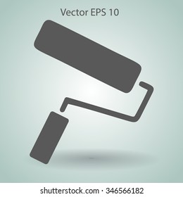 roller painting vector illustration