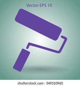 roller painting vector illustration