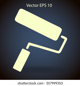 roller painting vector illustration