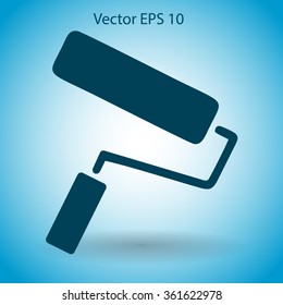 roller painting vector illustration