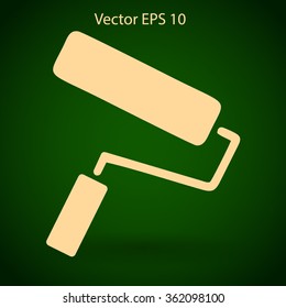 roller painting vector illustration