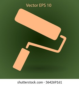 roller painting vector illustration