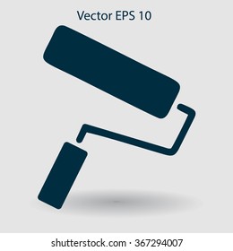 roller painting vector illustration