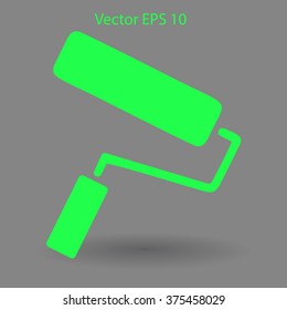 roller painting vector illustration