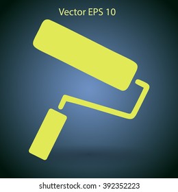 roller painting vector illustration