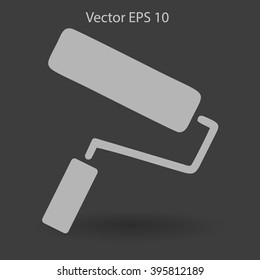 roller painting vector illustration