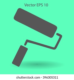 roller painting vector illustration