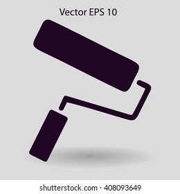 roller painting vector illustration