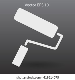 roller painting vector illustration
