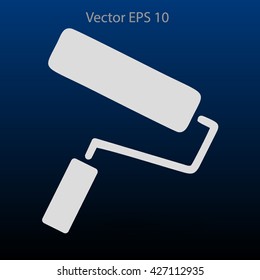 roller painting vector illustration