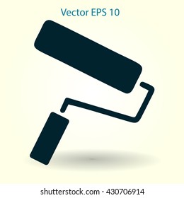 roller painting vector illustration