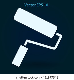 roller painting vector illustration