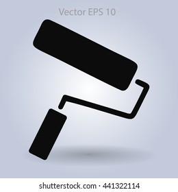 roller painting vector illustration