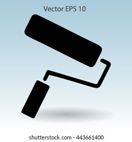 roller painting vector illustration