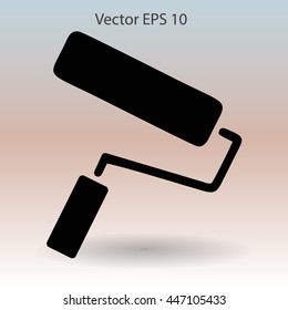 roller painting vector illustration