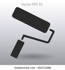 roller painting vector illustration