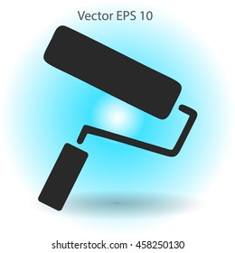 roller painting vector illustration