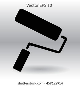 roller painting vector illustration