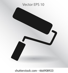roller painting vector illustration