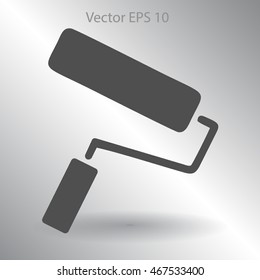 roller painting vector illustration